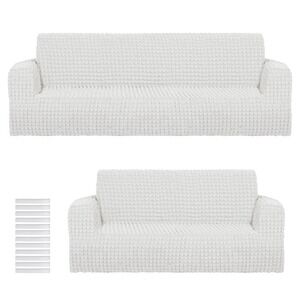 2 Pcs Furniture Sofa Cover Set Couch Cover Living Room Chair Covers